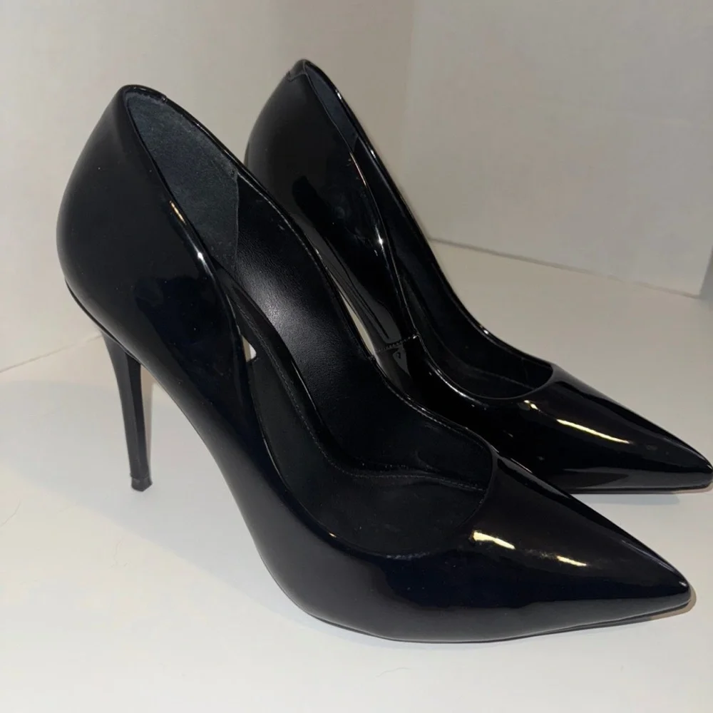Steve Madden Black Patent Stilettos Sz 8 - Picture 2 of 9